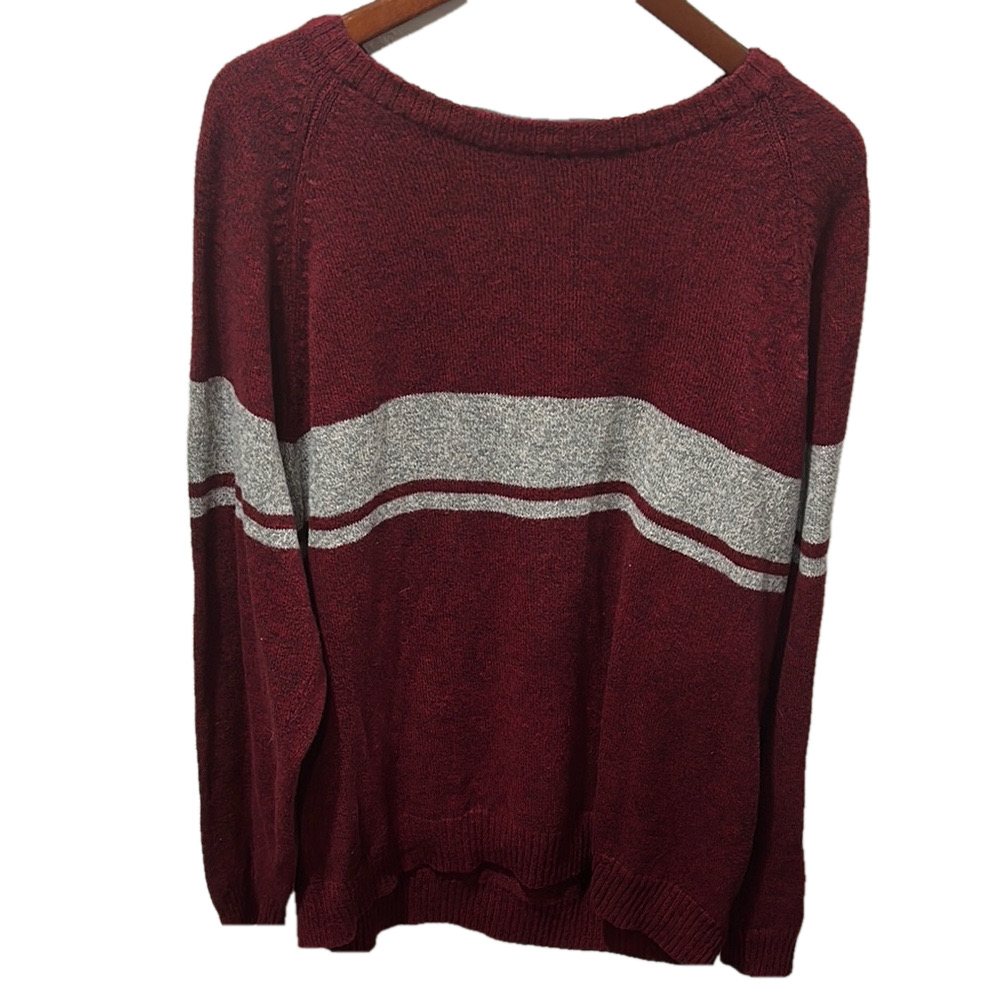 American eagle outfitters Burgundy and Gray MENS Sweater GUC size XXL…